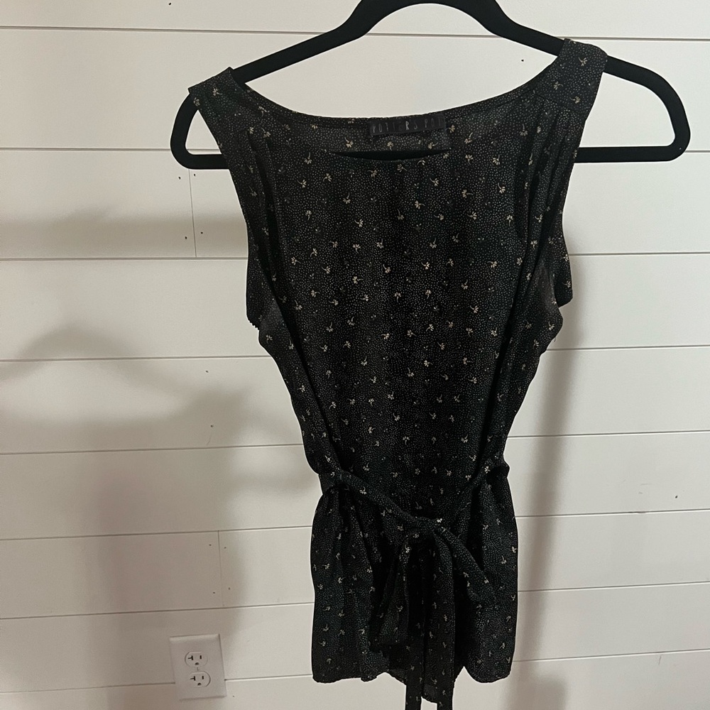 Sleeveless satin blouse